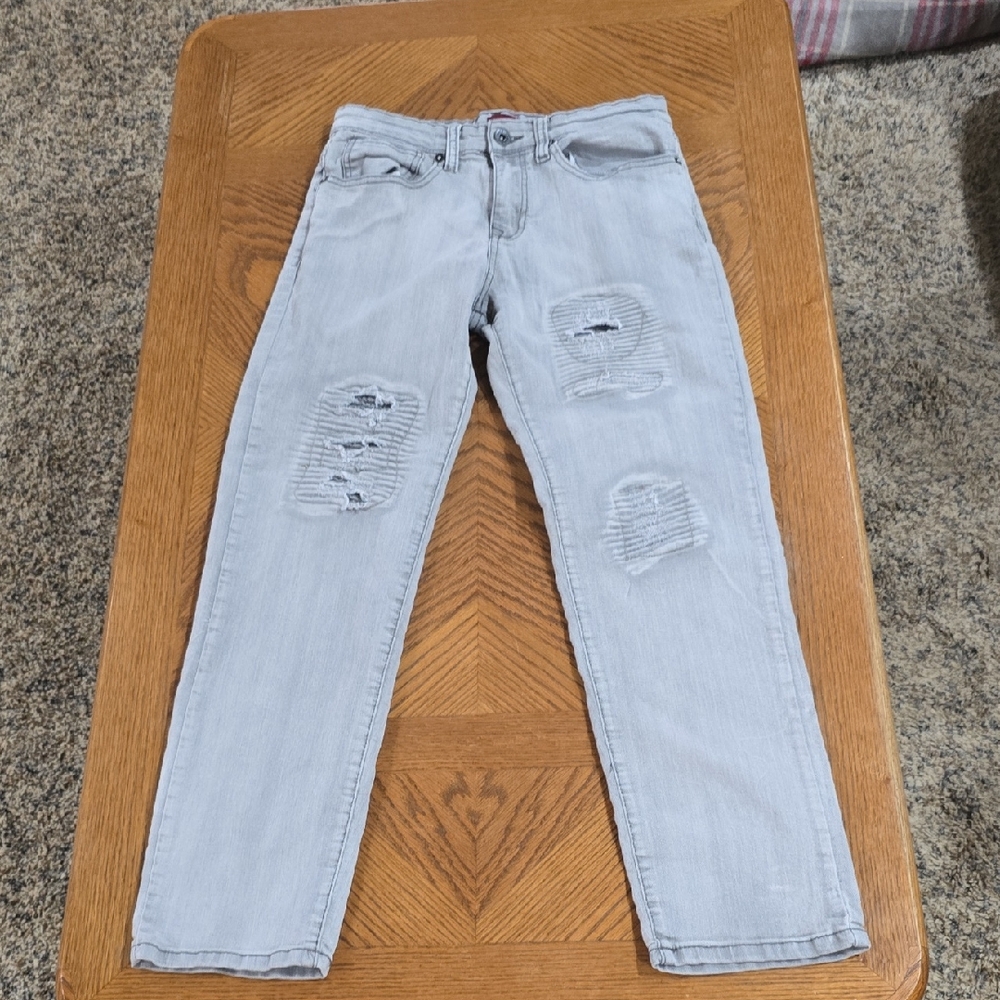 Light Gray Distressed Women Jeans